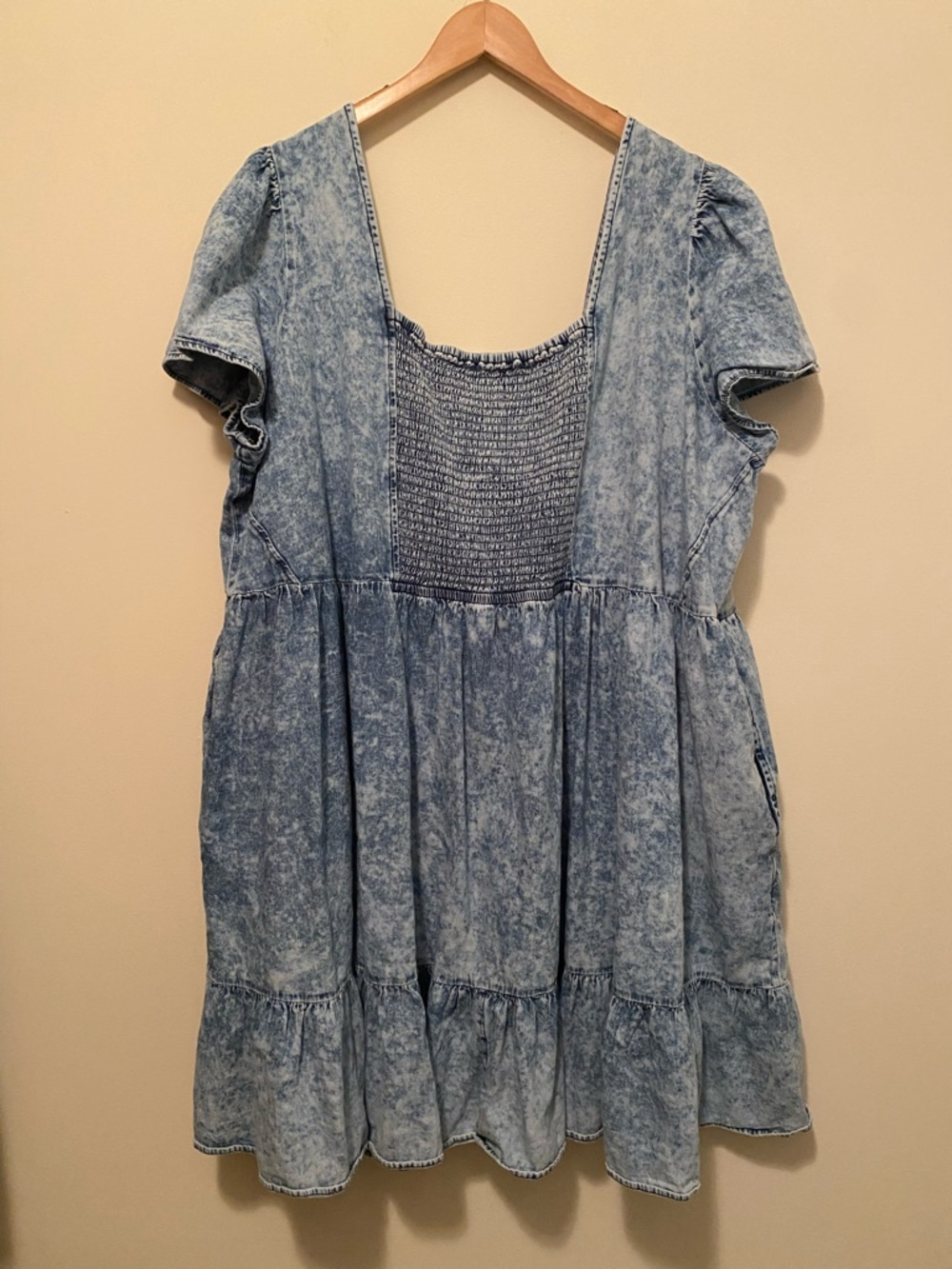 Terra & Sky Light Acid Wash Denim Dress - Picture 5 of 7